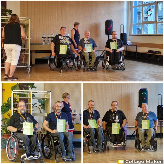 Sportfest Tangerhütte Collage mit Bildern von der Siegerehrung
